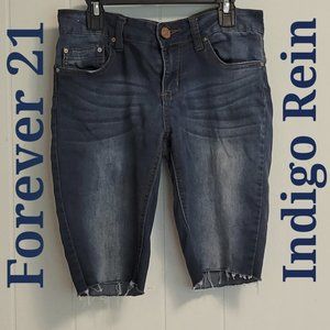 Indigo Rein- Forever 21 Bermuda cut off blue jeans. Sz: 5 (Jr)